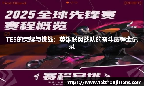 TES的荣耀与挑战：英雄联盟战队的奋斗历程全记录