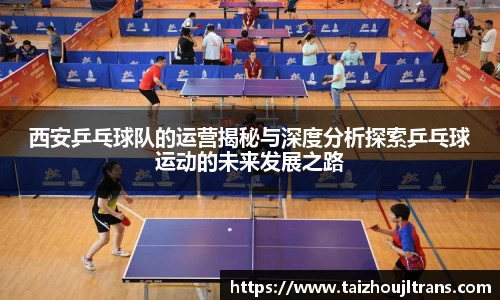 西安乒乓球队的运营揭秘与深度分析探索乒乓球运动的未来发展之路