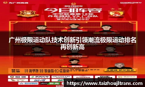 广州极限运动队技术创新引领潮流极限运动排名再创新高