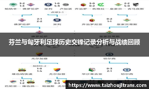 芬兰与匈牙利足球历史交锋记录分析与战绩回顾