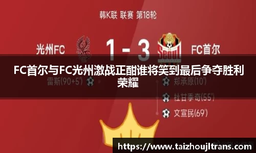 FC首尔与FC光州激战正酣谁将笑到最后争夺胜利荣耀